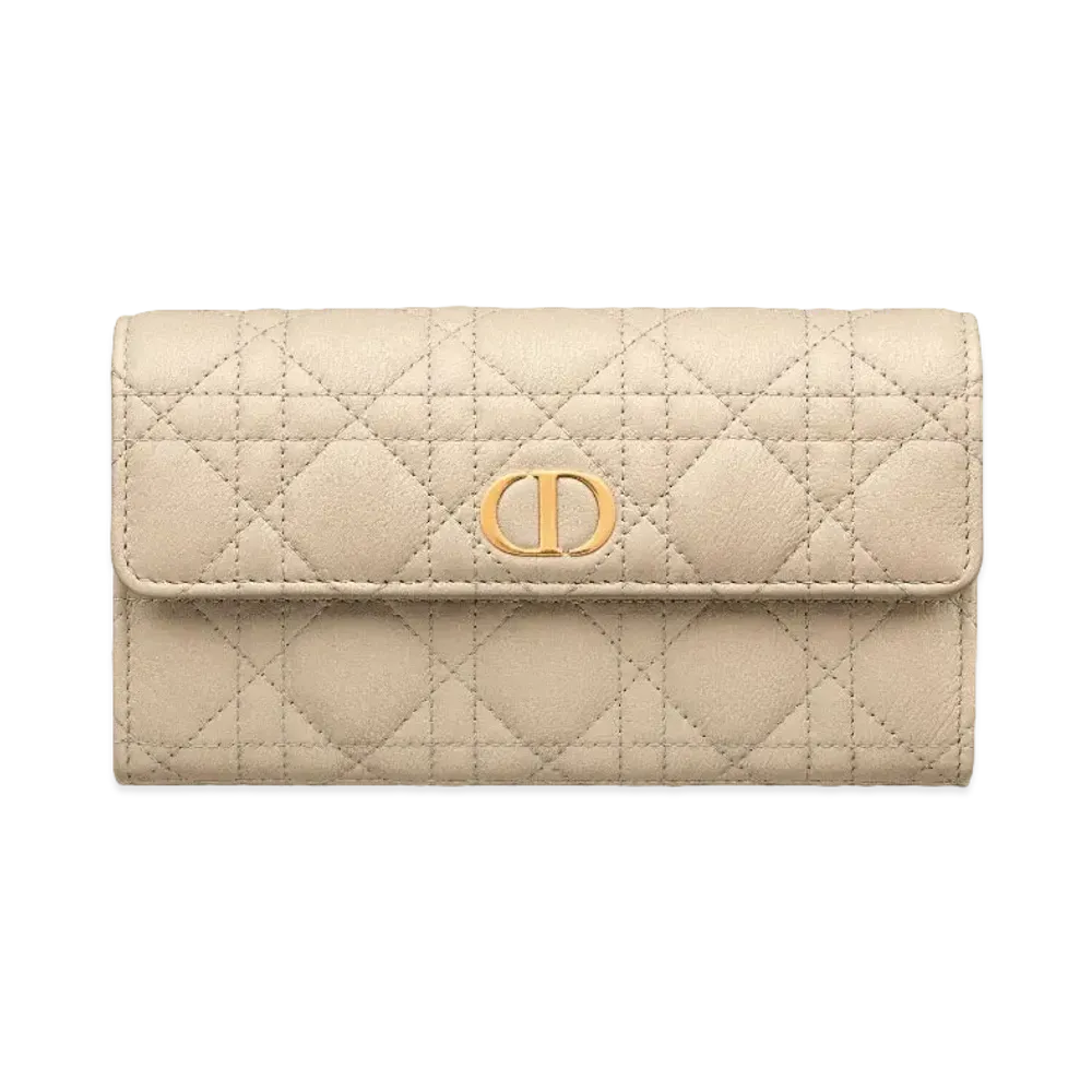 Dior Dior Caro Wallet Cannage Calfskin "Natural"