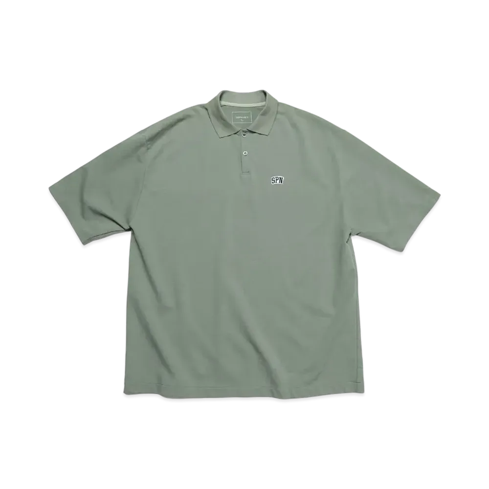 SOPHNET. SPN Wappen Oversized Polo "Khaki"