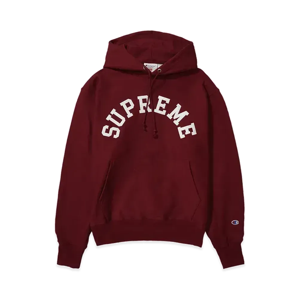 Supreme x Champion Hooded Sweatshirt "Cardinal"