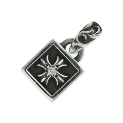 Chrome Hearts Framed CH Plus Charm 1 Diamond "Silver"