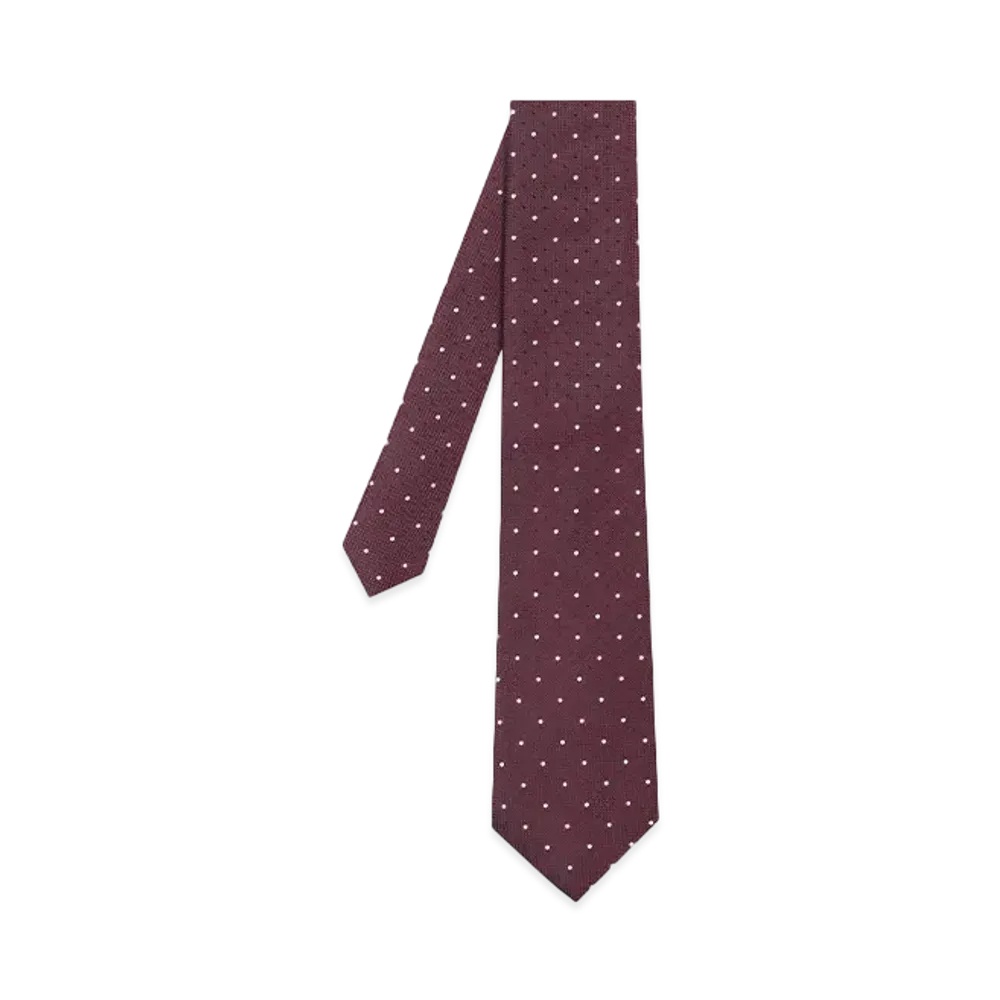 Paul Smith Pin Dot Tie "Burgundy"