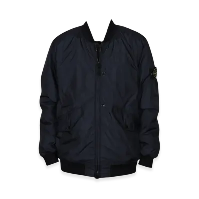 Stone Island 40923 Crinkle Reps R-NY Wind Resistant Bomber Jacket - 24FW "Navy Blue"