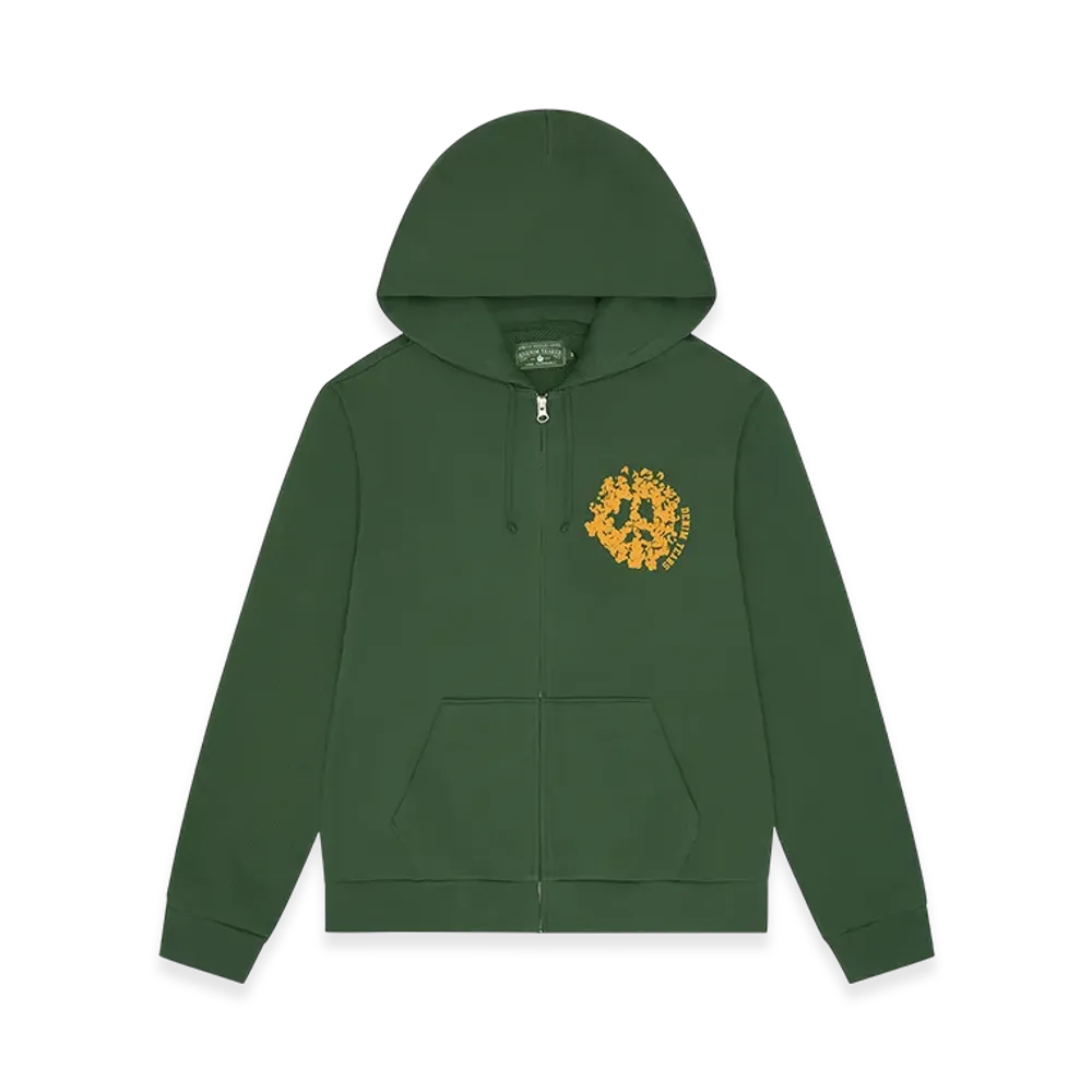 DENIM TEARS Denim University Zip Hoodie "Green"
