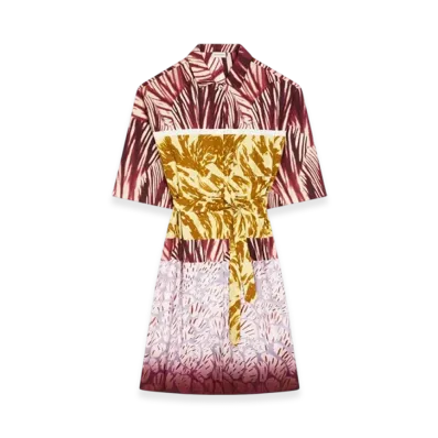 DRIES VAN NOTEN Women's Cotton Shirt Dress "Burgundy"