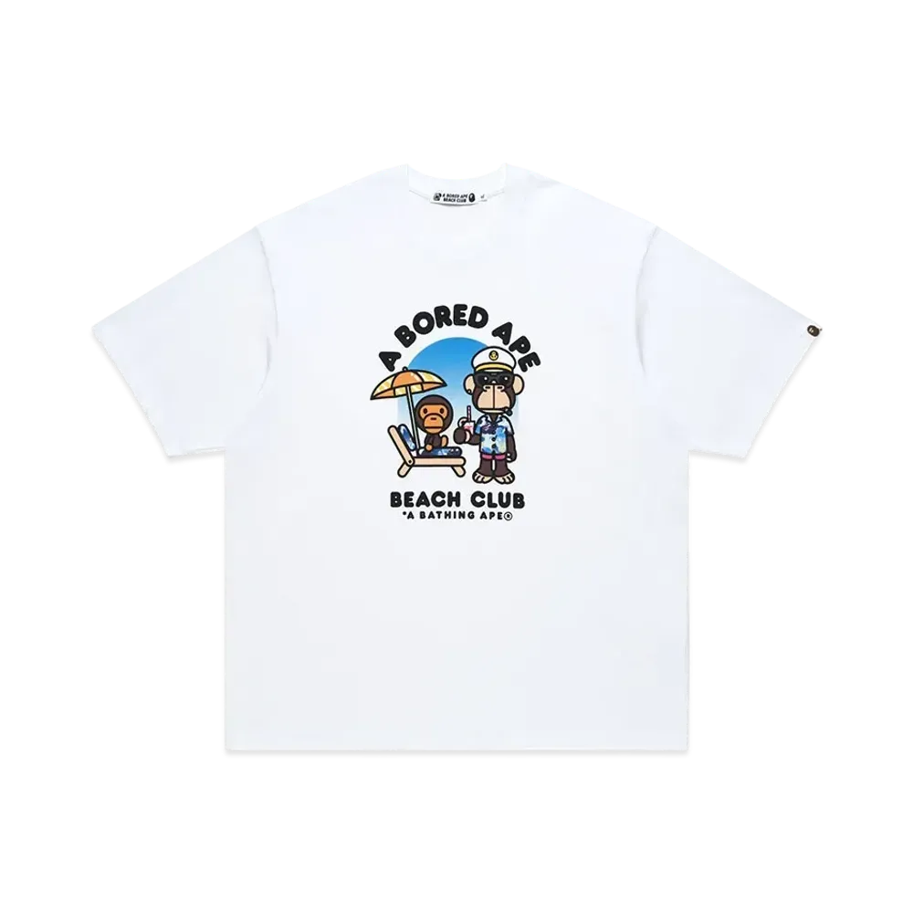 A BATHING APE x Bored Ape Yacht Club Resort Tee "White"
