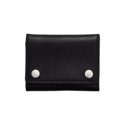 NICENESS Jeff Short Tracker Wallet "Black Smooth"