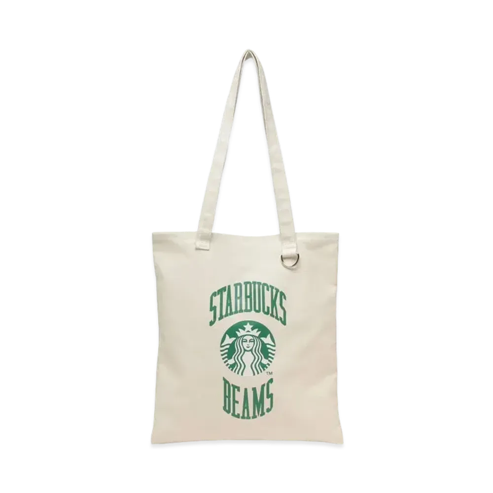 STARBUCKS x BEAMS Tote Bag College Design "Beige"