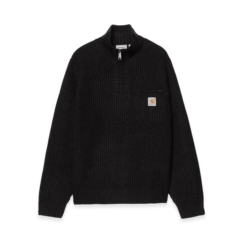 Carhartt WIP Detroit Half Zip Sweater "Black"
