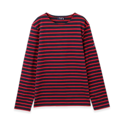 SAINT JAMES Long Sleeve T-shirt Meridien "Marine Tulipe"