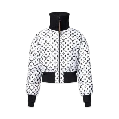 Louis Vuitton 3D Monogram Cropped Puffer Jacket "Deep Black"