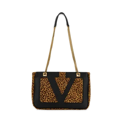 Valentino Women's Calf Hair Viva Superstar Shoulder Bag "Printed/Animal Print"