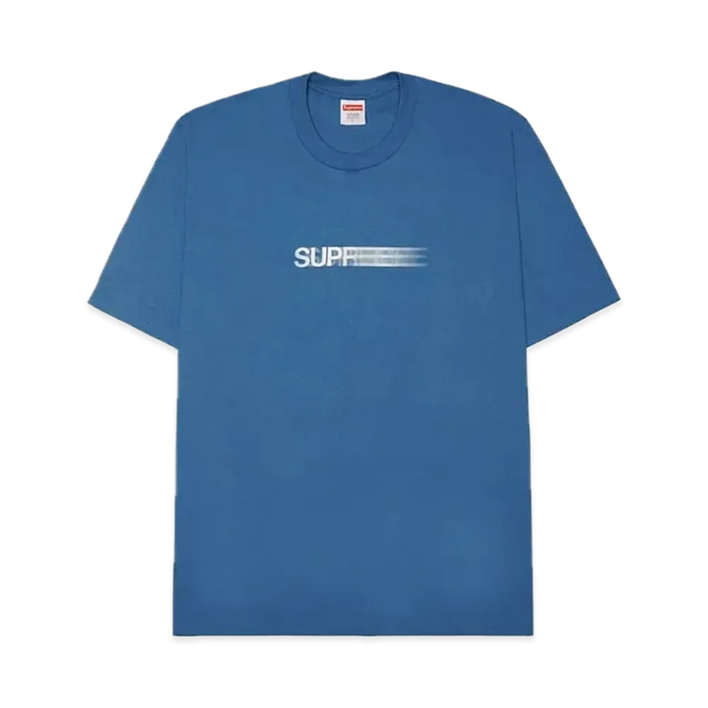 シュプリーム モーション ロゴ Tシャツ "フェイディド ブルー" (23SS)