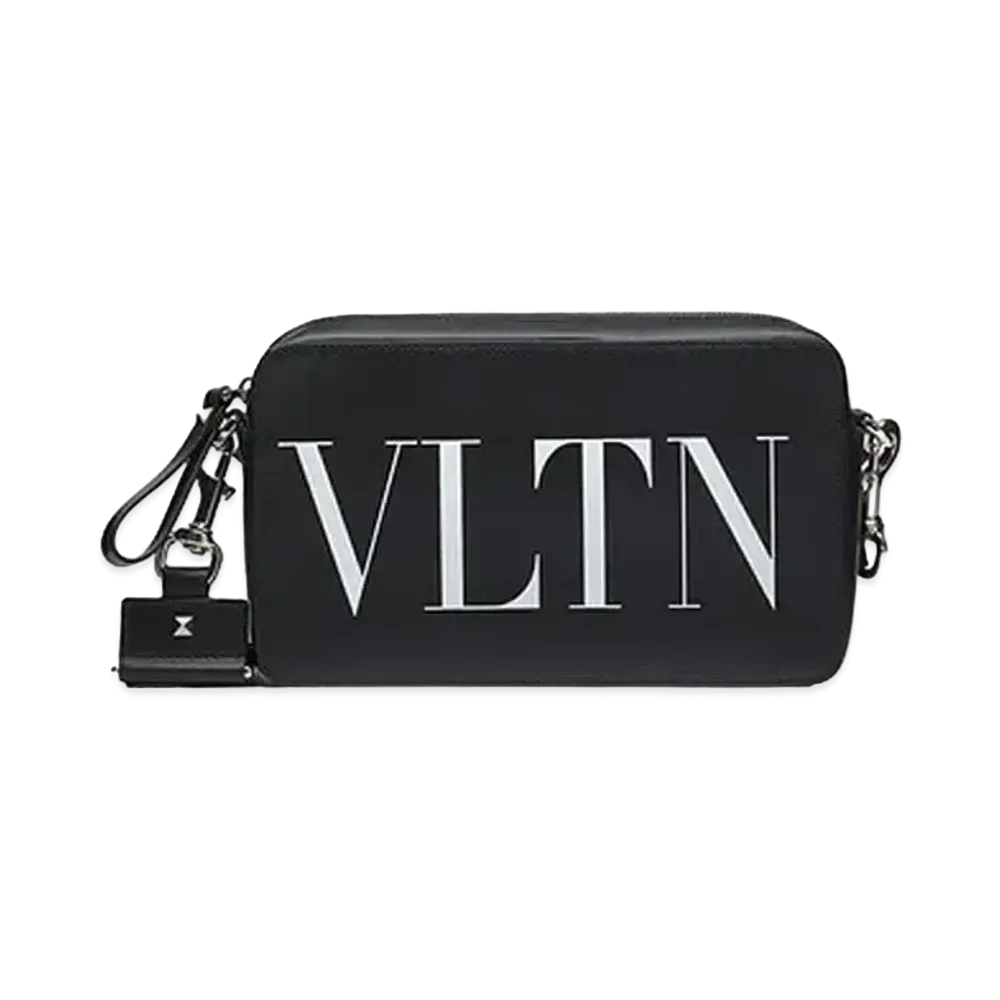 Valentino Leather VLTN Crossbody Bag "Black/White"
