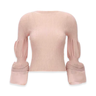 ISSEY MIYAKE Womens Assemblage Branch Top "Pink"
