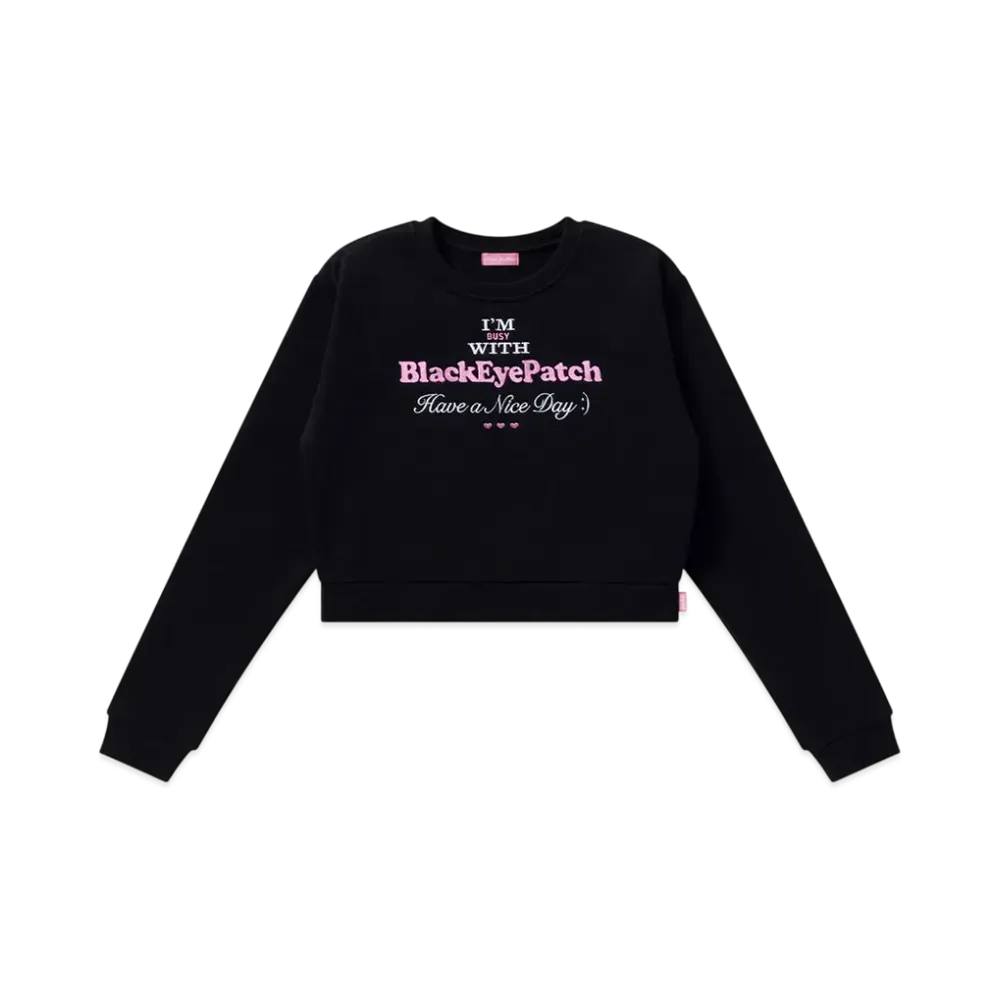 BlackEyePatch I'm Busy Crew Sweat "Black"