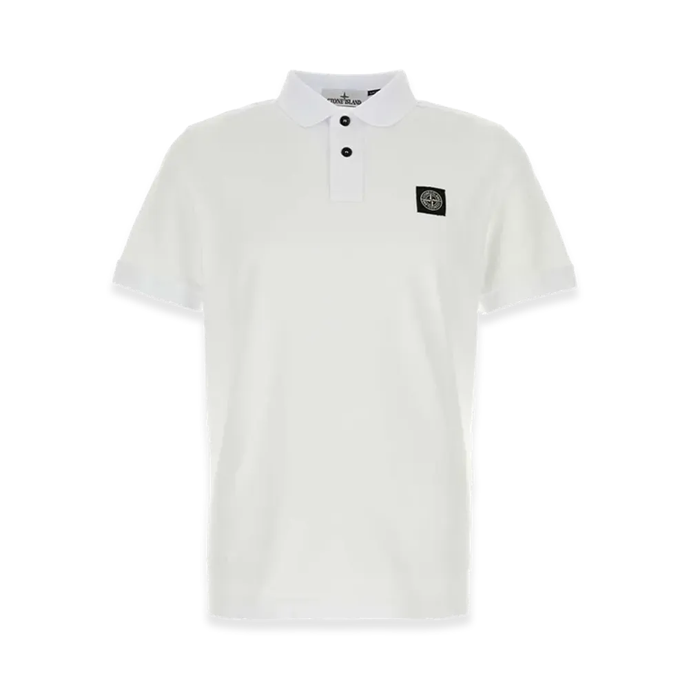 Stone Island Stretch Piquet Polo Shirt "White"