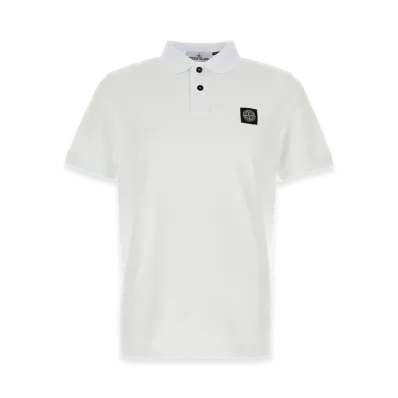 Stone Island Stretch Piquet Polo Shirt "White"