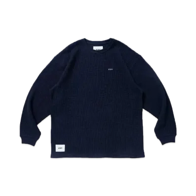 WTAPS Waffle / LS / Cotton. Loose. Sign "Navy"