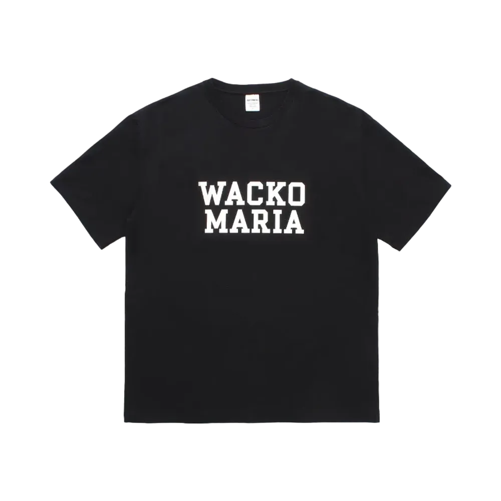 WACKO MARIA Washed Heavy Weight T-Shirt "Black"
