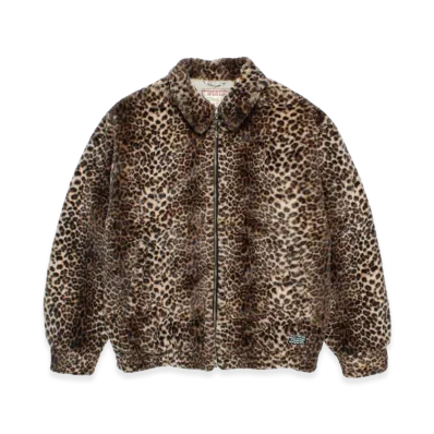 WACKO MARIA Mcgregor Leopard Faux Fur Anti-Freeze Jacket "Beige"