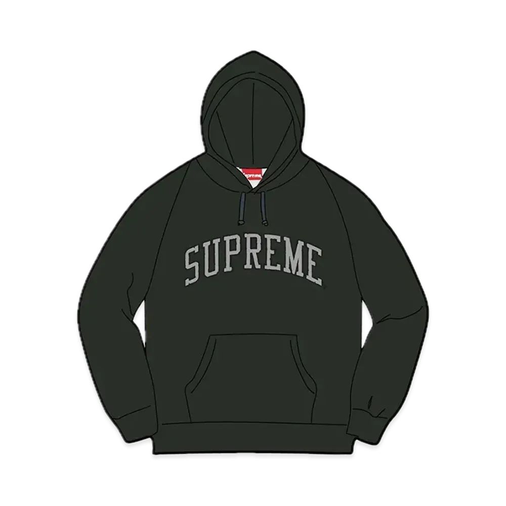 Supreme Glitter Arc Hooded Sweatshirt "Black"