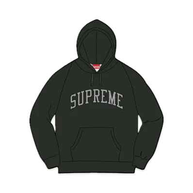 Supreme Glitter Arc Hooded Sweatshirt "Black"