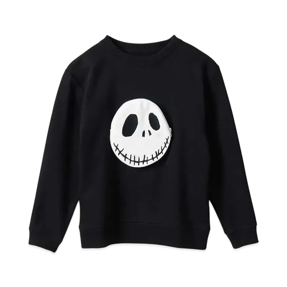graniph x THE NIGHTMARE BEFORE CHRISTMAS Gift Kids Fleece 3D Pocket Sweat "Black"