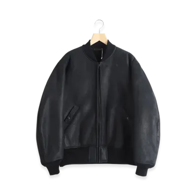 COMOLI Sheepskin Zip Blouson "Black"