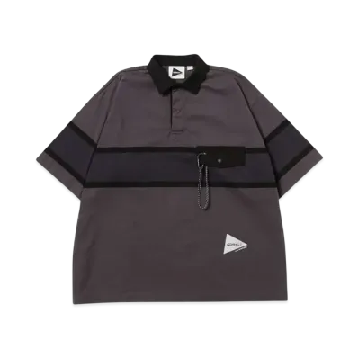 GRAMICCI x and wander Tech Rugby Shirt "Charcoal"