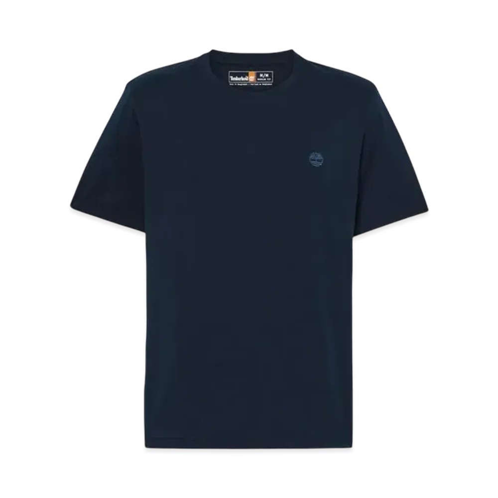 Timberland Men's Short Sleeve Oyster River Chest Logo Tee "Dark Denim"