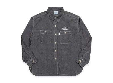 SubCulture Chambray Shirt "Black/Ivory Embroidery"