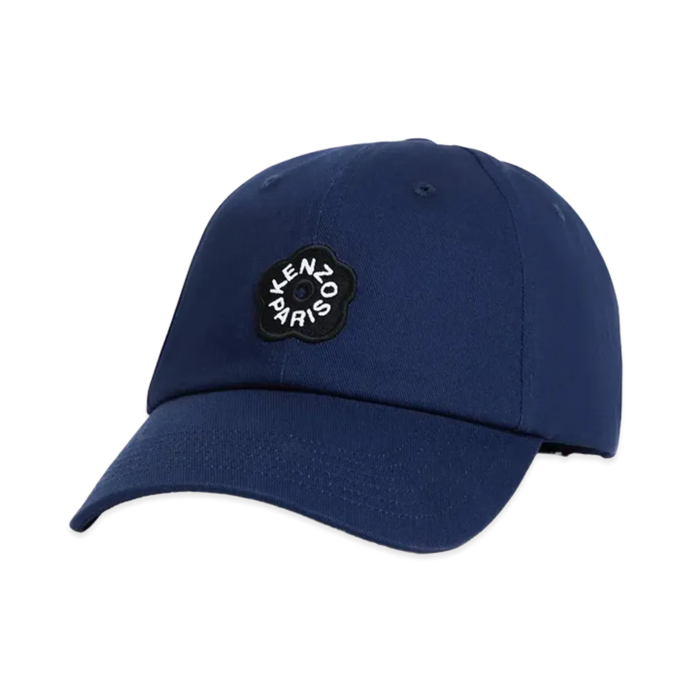 KENZO Boke Flower 2.0' Embroidered Cap in Cotton "Navy Blue"