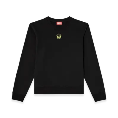 Diesel S-Ginn-T1 Sweatshirt With Embroidered Phoenix "Black"