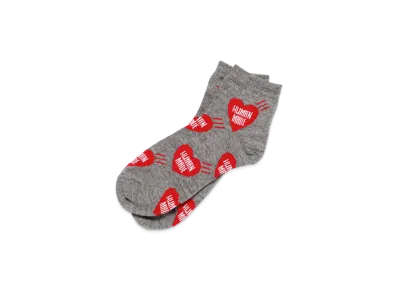 HUMAN MADE Heart Short Socks "Gray"