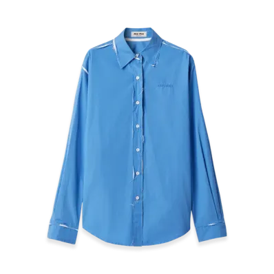 MIU MIU Women's Poplin Shirt "Periwinkle Blue"