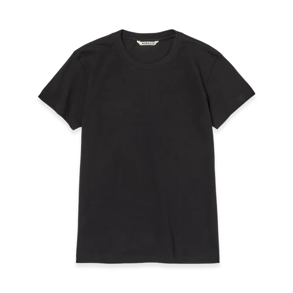 AURALEE Women's Seamless Crew Neck Tee "Black"