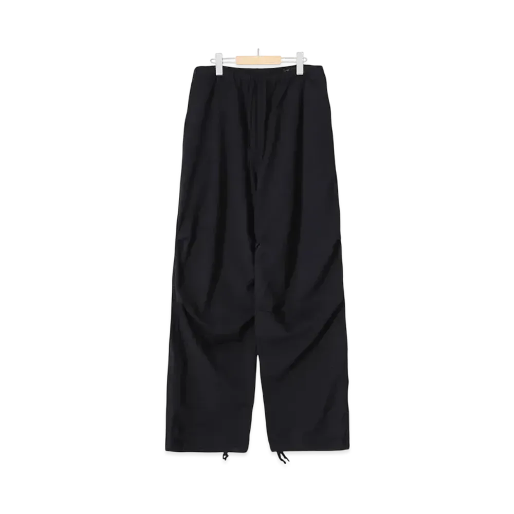 COMOLI Wool Knit Knee Tuck Pants "Navy"