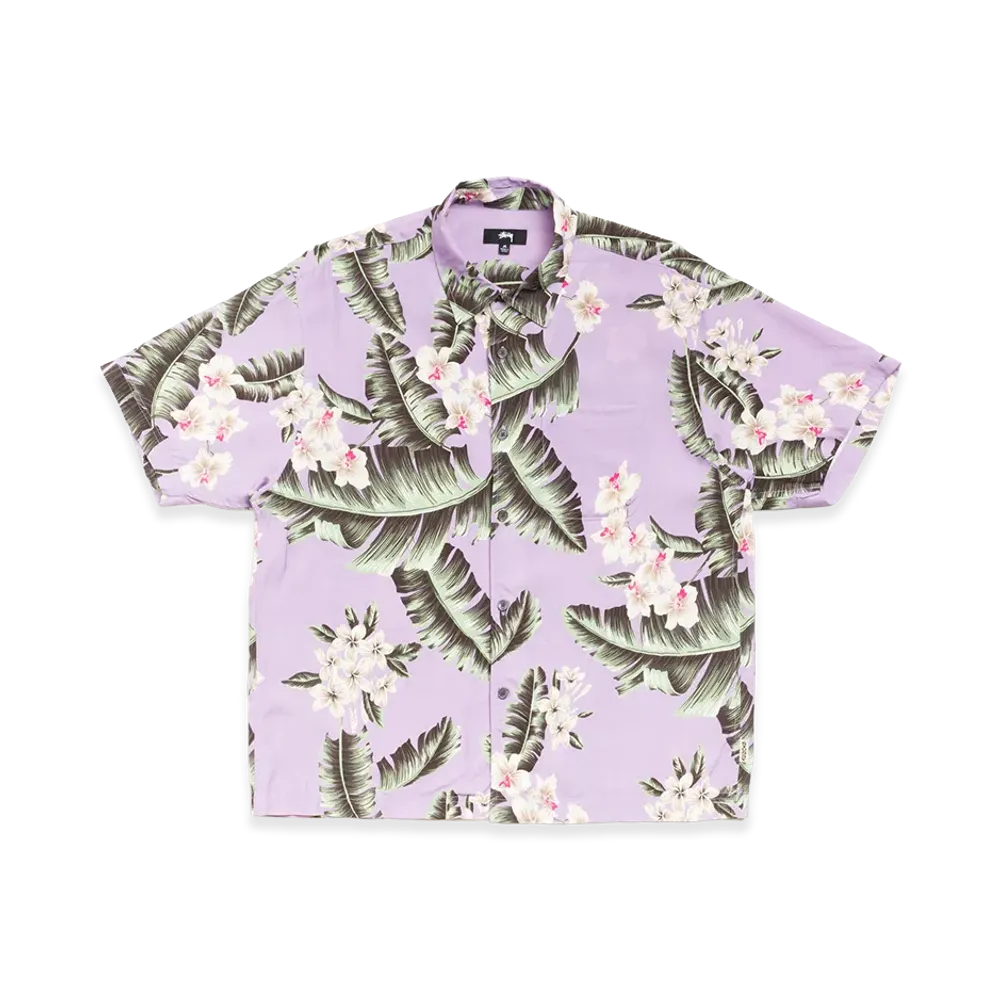 Stussy Hawaiian Floral SS Shirt "Lavender"