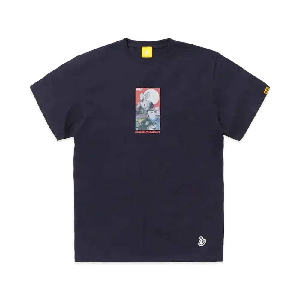 FR2 Rabbits Hanafuda T-shirt "Navy"