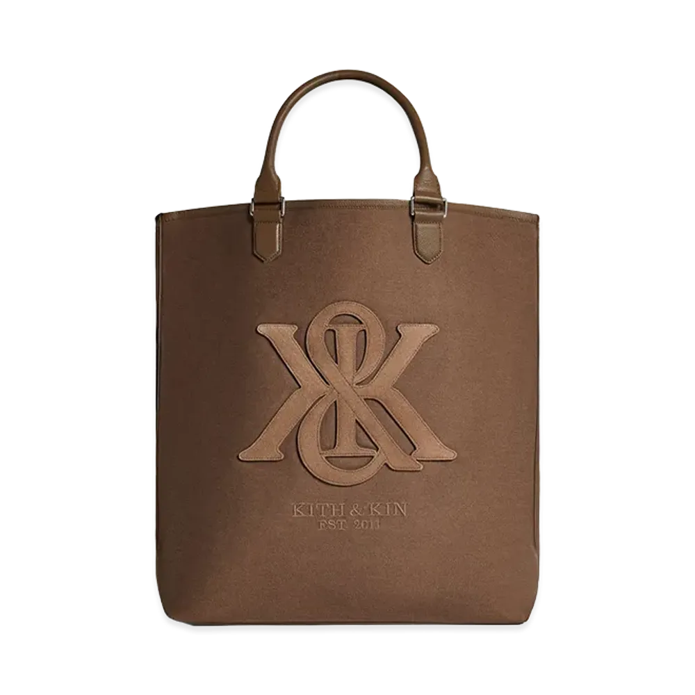 Kith Suede Applique Canvas Tote "Java"