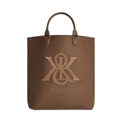 Kith Suede Applique Canvas Tote "Java"