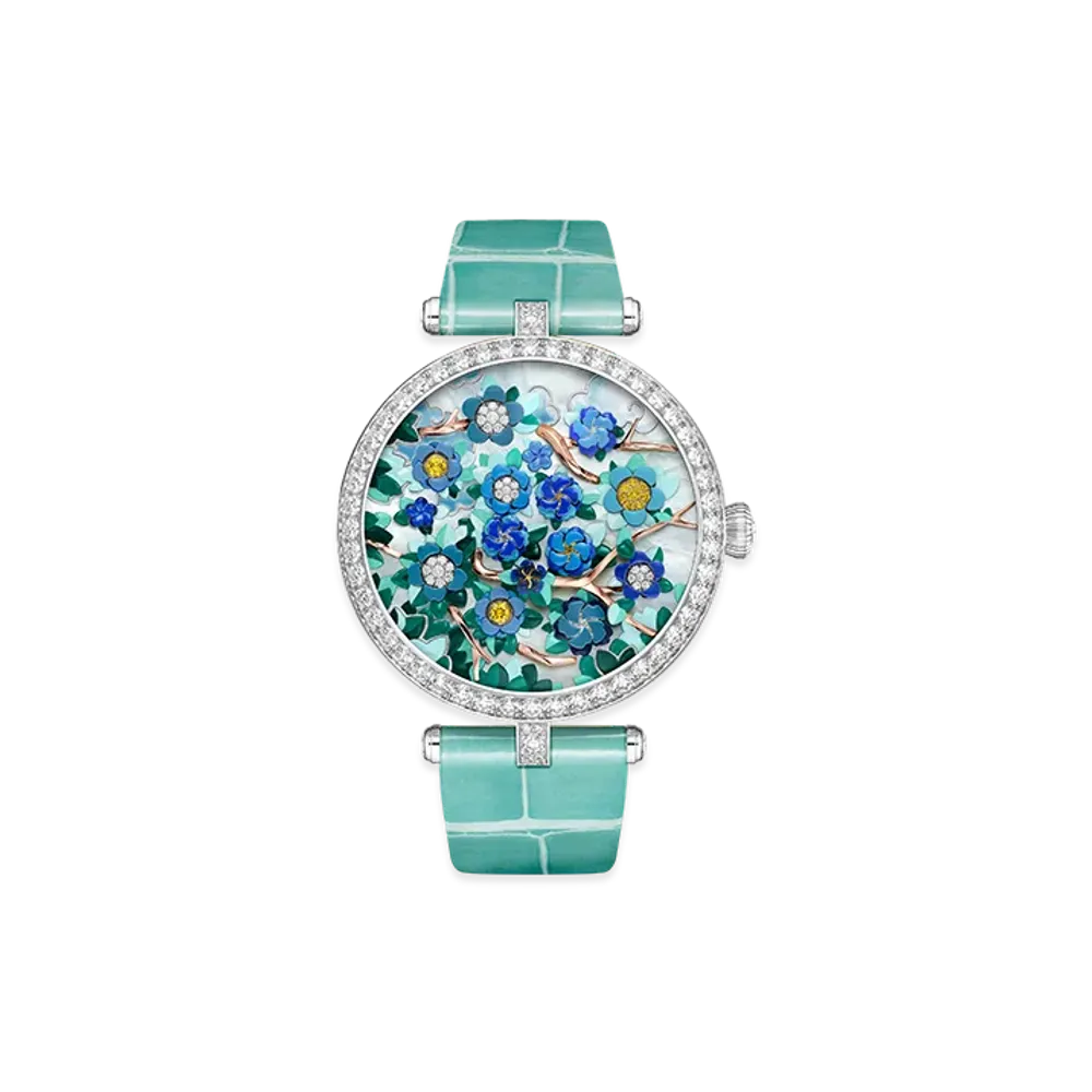 Van Cleef & Arpels Lady Arpels Heures Florales watch "18K White gold/Diamond/Mother-of-pearl"