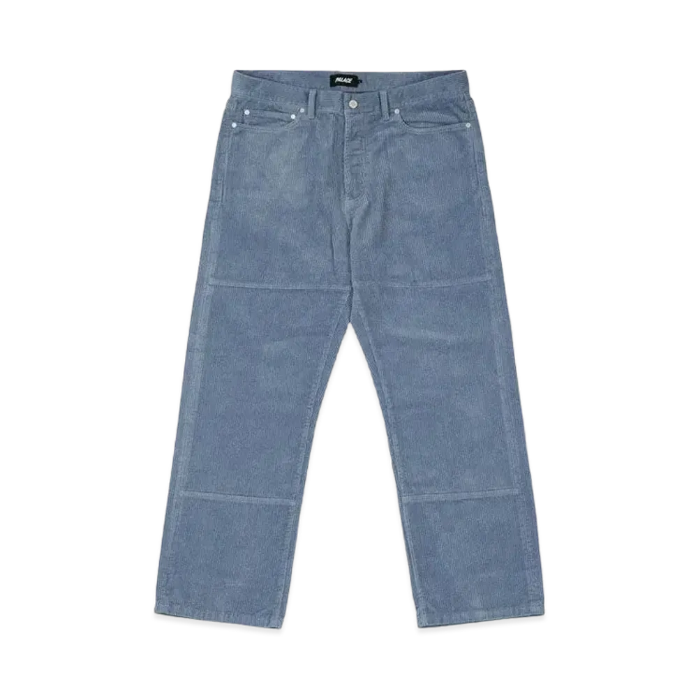 PALACE WASHED CORD TROUSER "Dusty Blue"