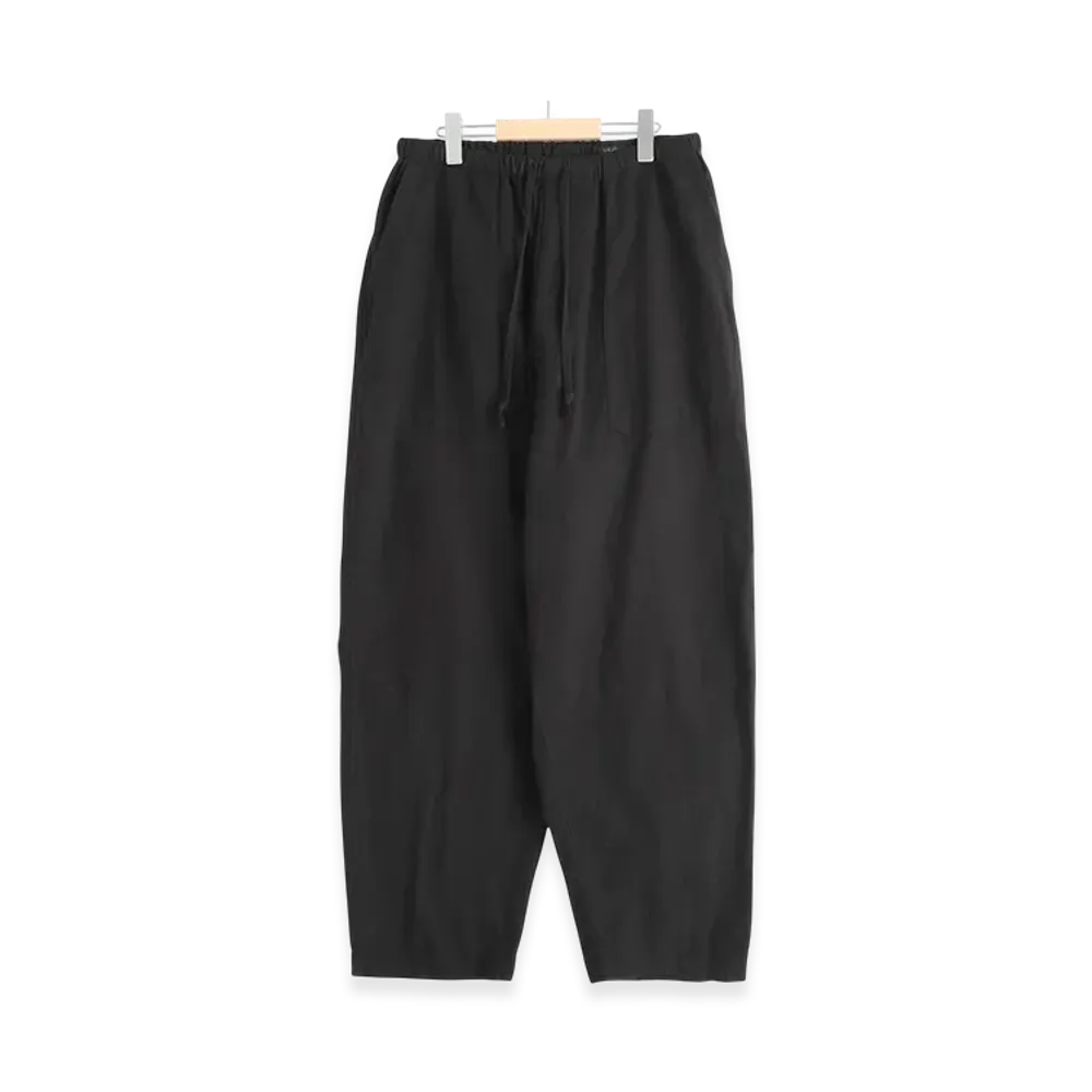 COMOLI Cotton Flannel Tapered Pants "Black"