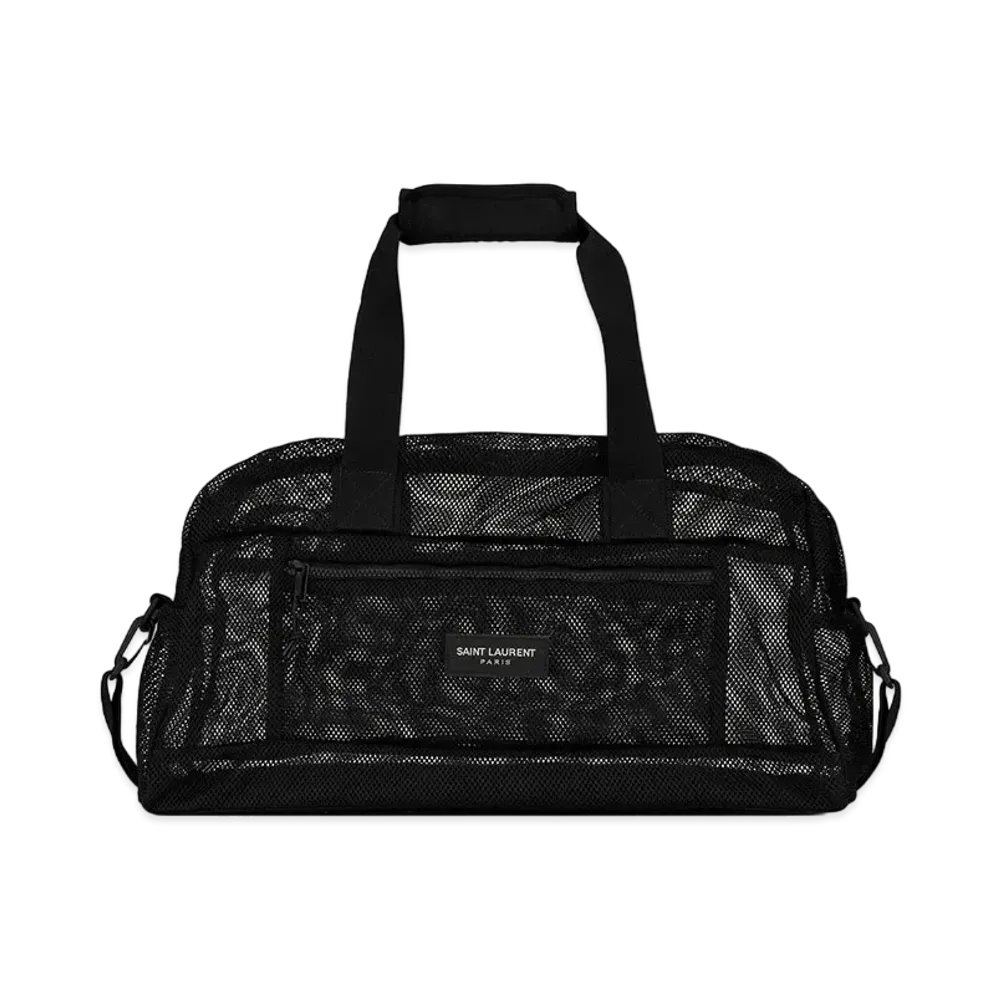 SAINT LAURENT Slp Duffle In Mesh And Nylon "Black"