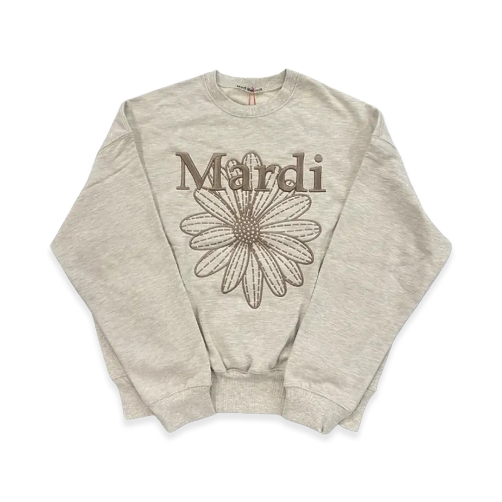 Mardi Mercredi Sweatshirt Flowermardi Needlework "Atmeal Taupe"