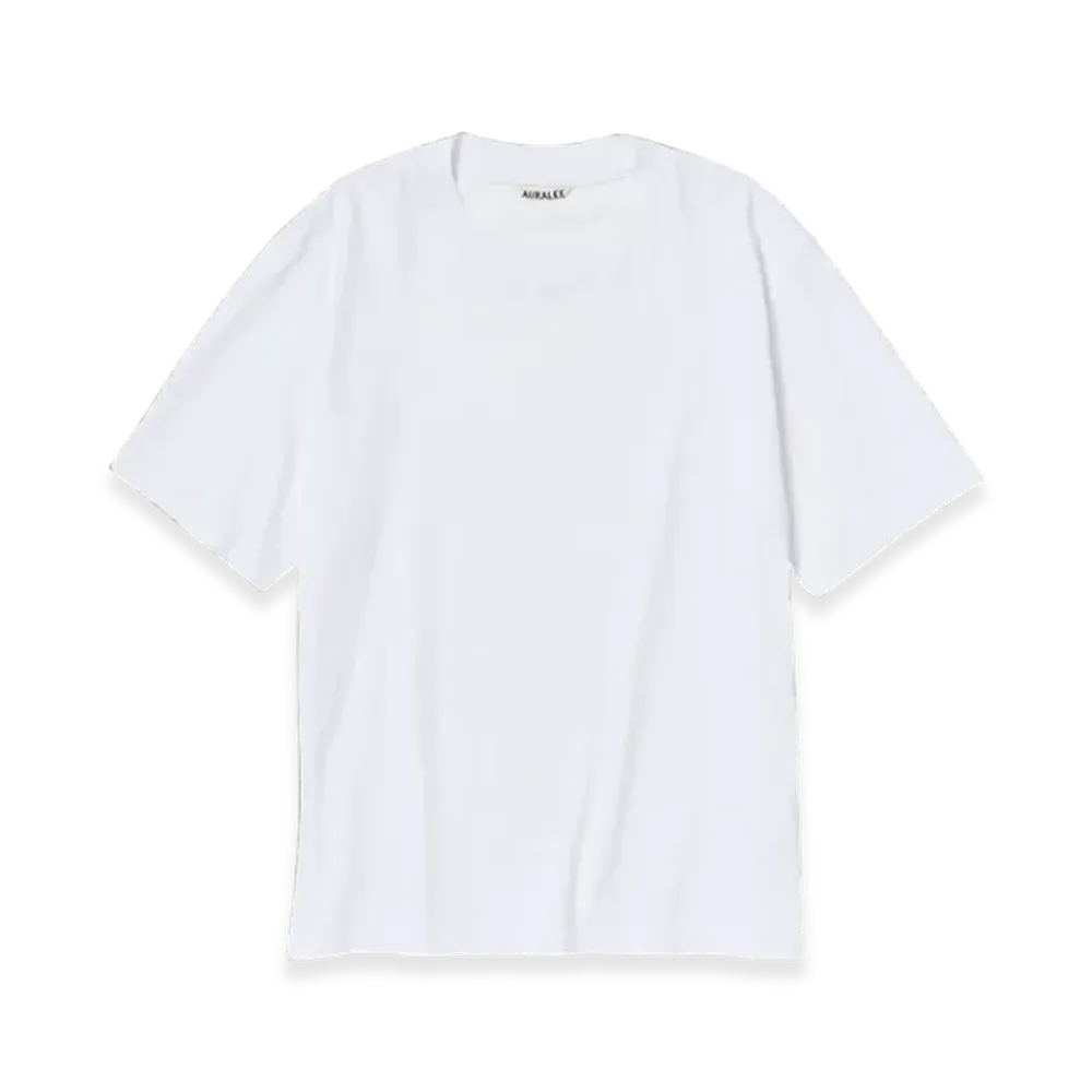 AURALEE Organic Cotton High Gauge Jersey T-Shirt "White"