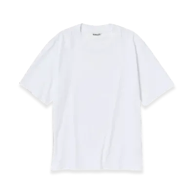 AURALEE Organic Cotton High Gauge Jersey T-Shirt "White"