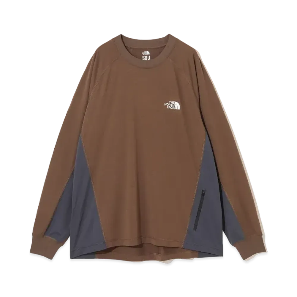 UNDERCOVER x THE NORTH FACE SOUKUU SEASON 2 Trail Run Long Sleeve Tee "Periscope Gray/Dark Earth Brown"