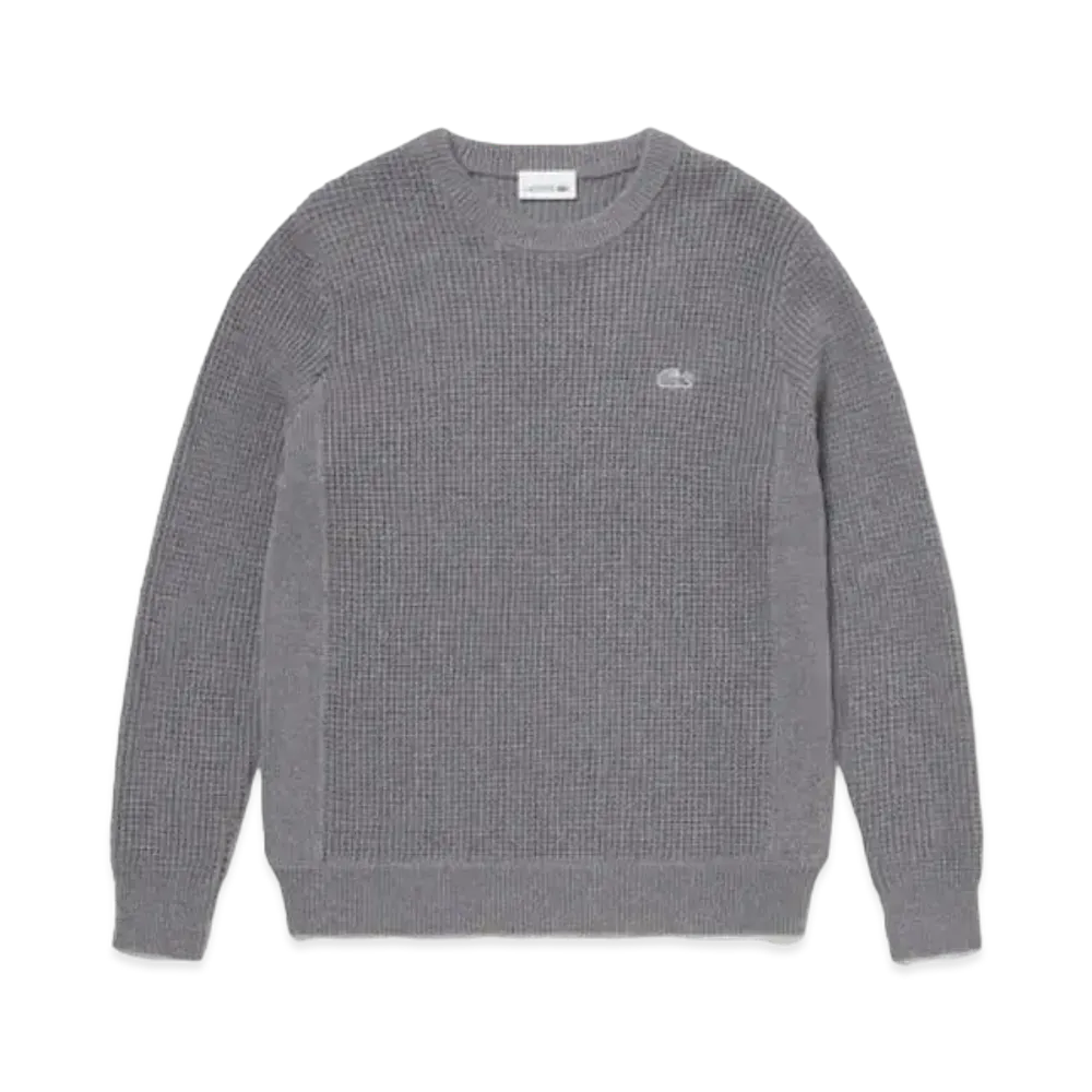 LACOSTE Heather Color Ring Waffle Knit "Grey"